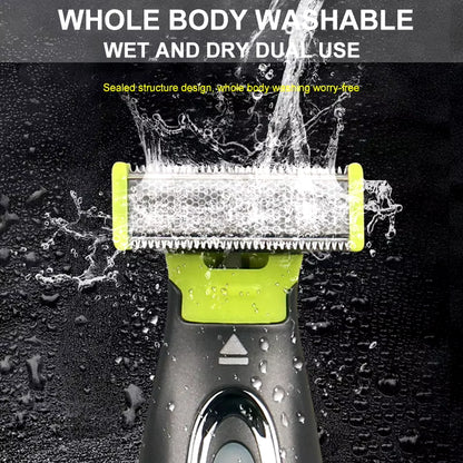 Electric Shaver for Men and Women Portable Full Body Trimmer USB T Shaped Blade Razor for Beard Armpit for Washable